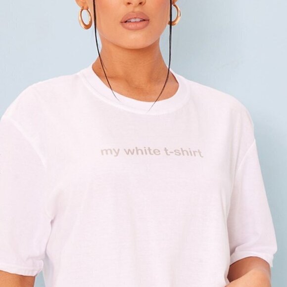PLT My White T-Shirt Printed Tee Shirt L NEW - Picture 3 of 9